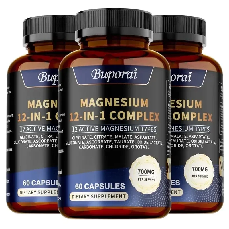 Magnesium Complex -Supports Muscle Bone and Joint Health Relieves Stress Maintains A Good Mood and Promotes Overall Health