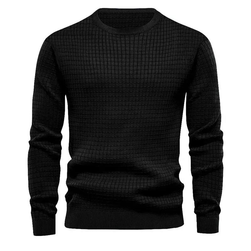 New Men's Crew Neck Sweatshirts Solid Color Large Sweatwear Spring Outdoor Jogging Tops — image 1