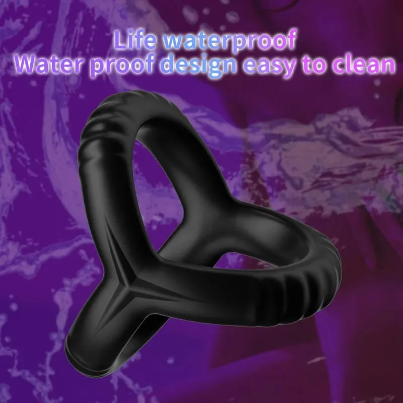 Anneau de pénis masculin pour hommes, retarde l'éjaculation, érection plus forte, anneaux de verrouillage du sperme, jouets sexuels de masturbation pour hommes Gay adultes, sans vibrateur — image 4