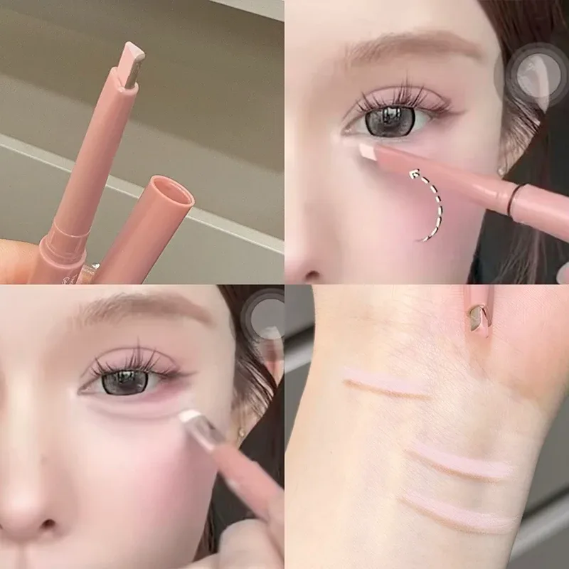 KUNSTWAARDE Tweekleurige liggende zijderupspen onder eyeliner Fleuren schaduw make-up potlood naakt roze onderste ooglid markeerstift contour — image 3