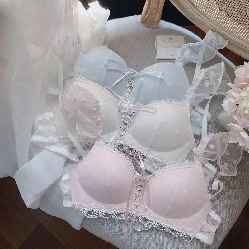 น่ารักสไตล์เยอรมันชุด Bralette ไร้สายลูกไม้การฝึกอบรม Bra สำหรับวัยรุ่น Sweet First Bra สำหรับหน้าอกขนาดเล็กสบายสาวชุดชั้นใน — image 1