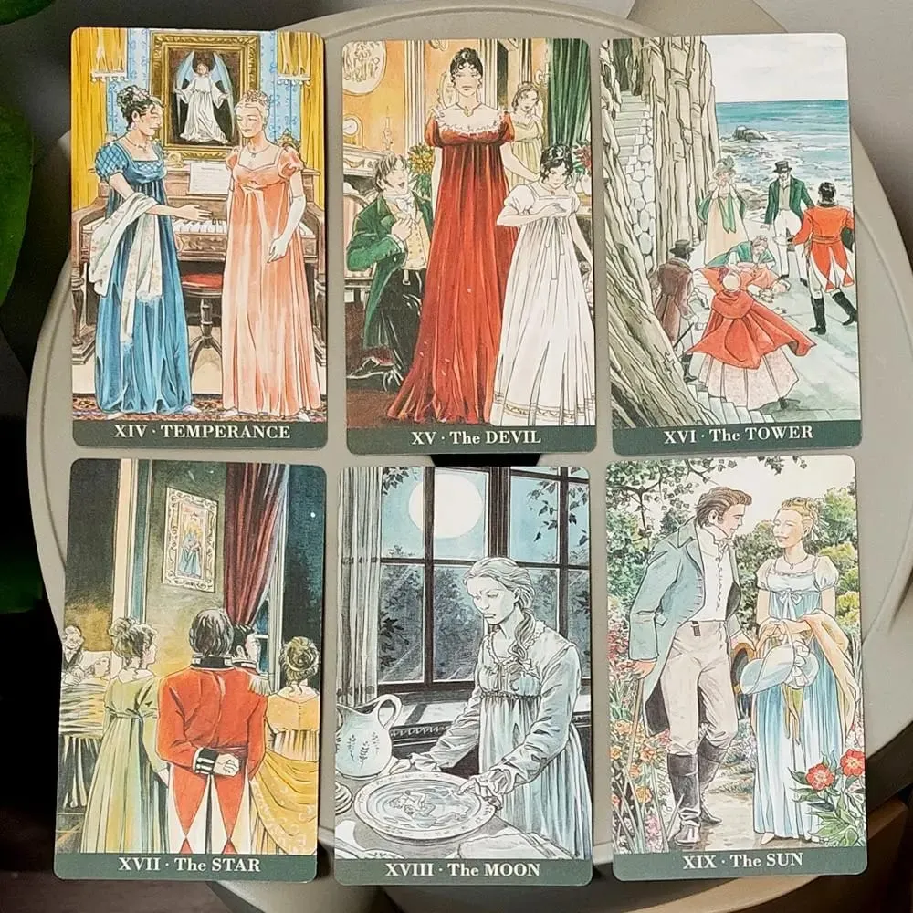 12*7cm Jane Austen Tarot in stabiler Box – Ein Regency Romance Wahrsagungsdeck für Literaturliebhaber, 78-Karten-Deck — image 8
