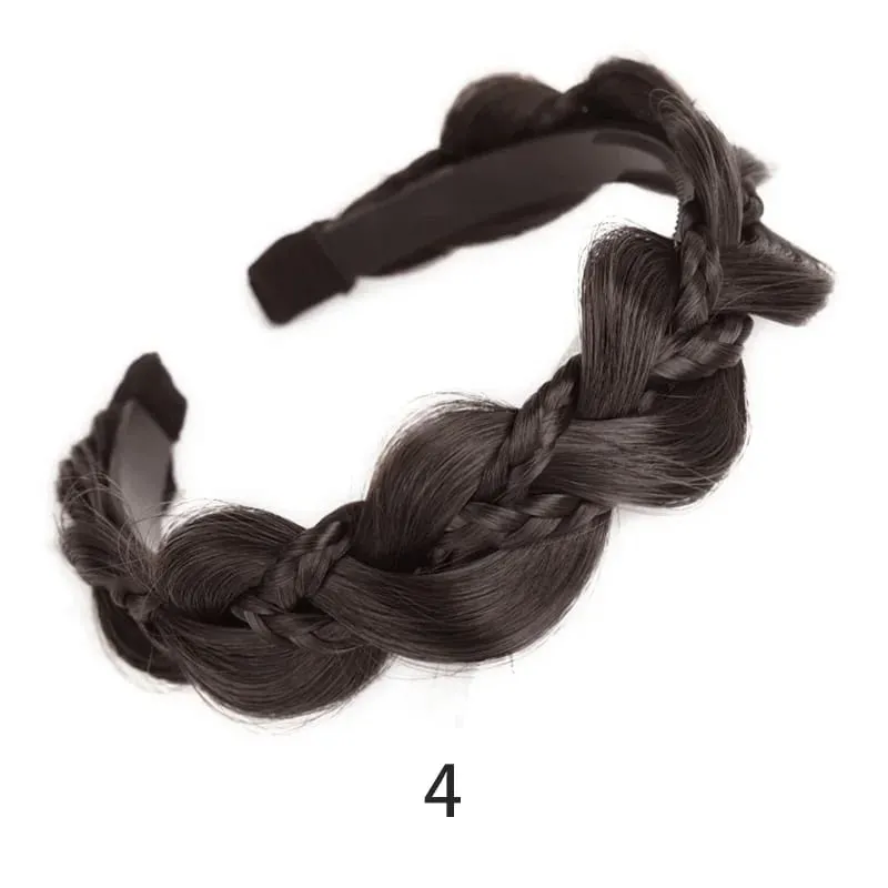 Twist Braid fejpánt szintetikus halcsontfonatos parókás fejpánt 1db csúszásmentes Twist Braid hajkarika hajkiegészítők női lányoknak — image 10