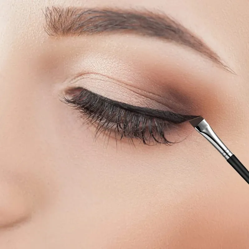 Pennello per eyeliner falce Pennello per lama per ombretto Pennello per dettagli Pennelli per sopracciglia diagonali Palpebra sottocutanea per dormire Strumenti per il trucco del baco da seta — image 2