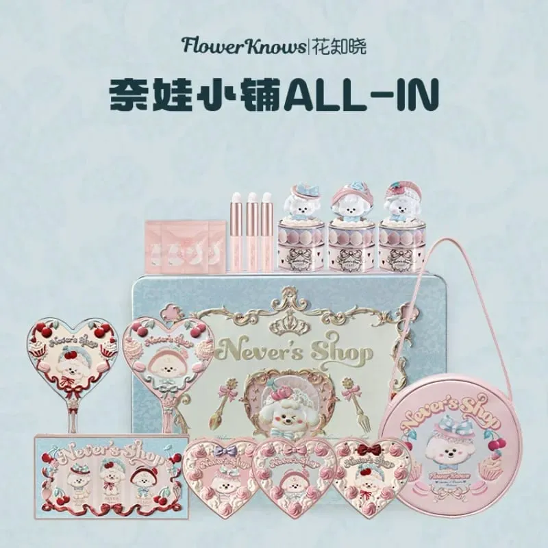 Flower Knows Never's Shop All-in Gift Set Matte Eyeshadow Lipstick Blusher Mirror Long-lasting Waterproof Korea Makeup Cosmetics — image 2