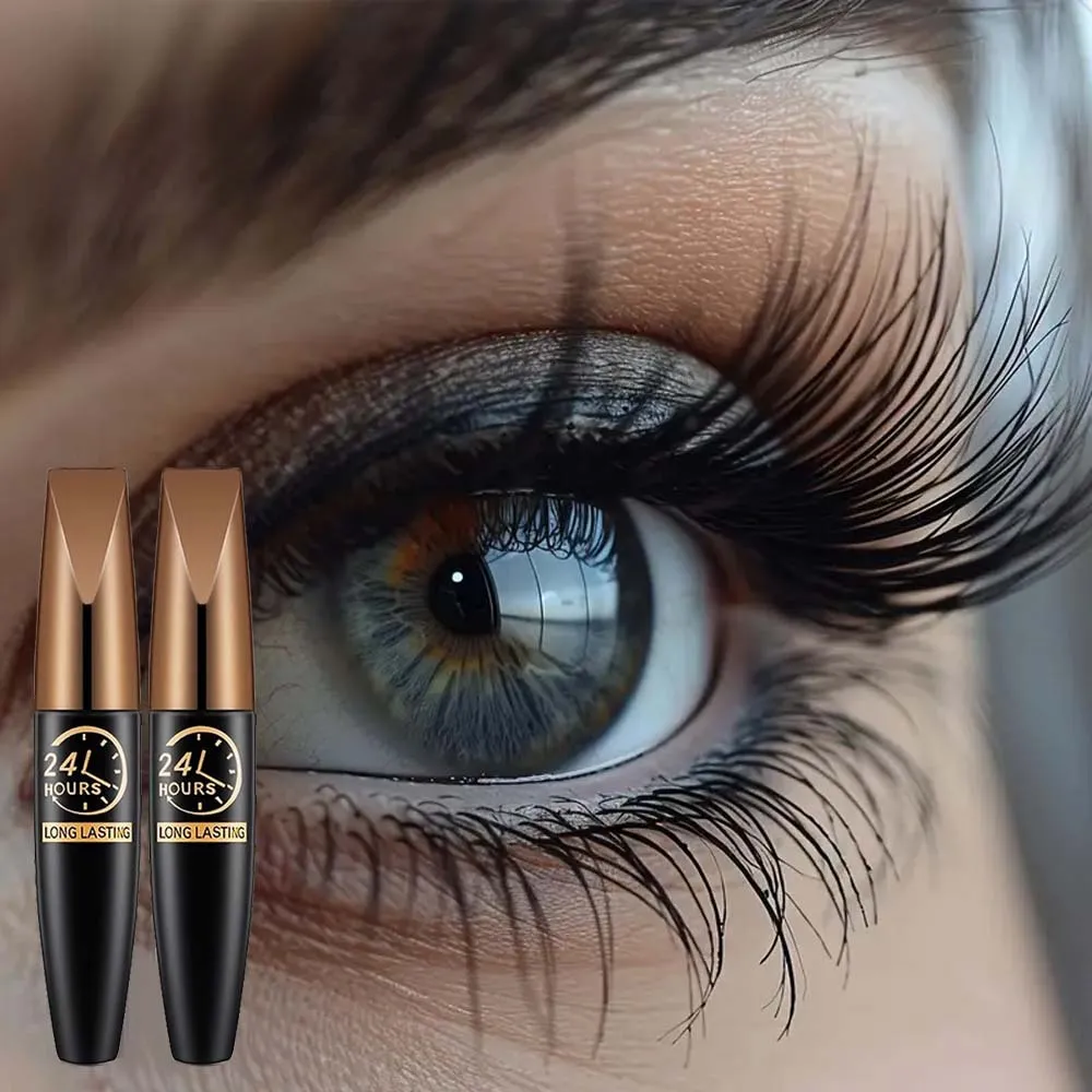 2ks/set 8D Curling Waterproof Mascara Long Lasting Fiber Formula Zvyšuje objem řas a design oční make-up šetrný k CurTravel — image 1