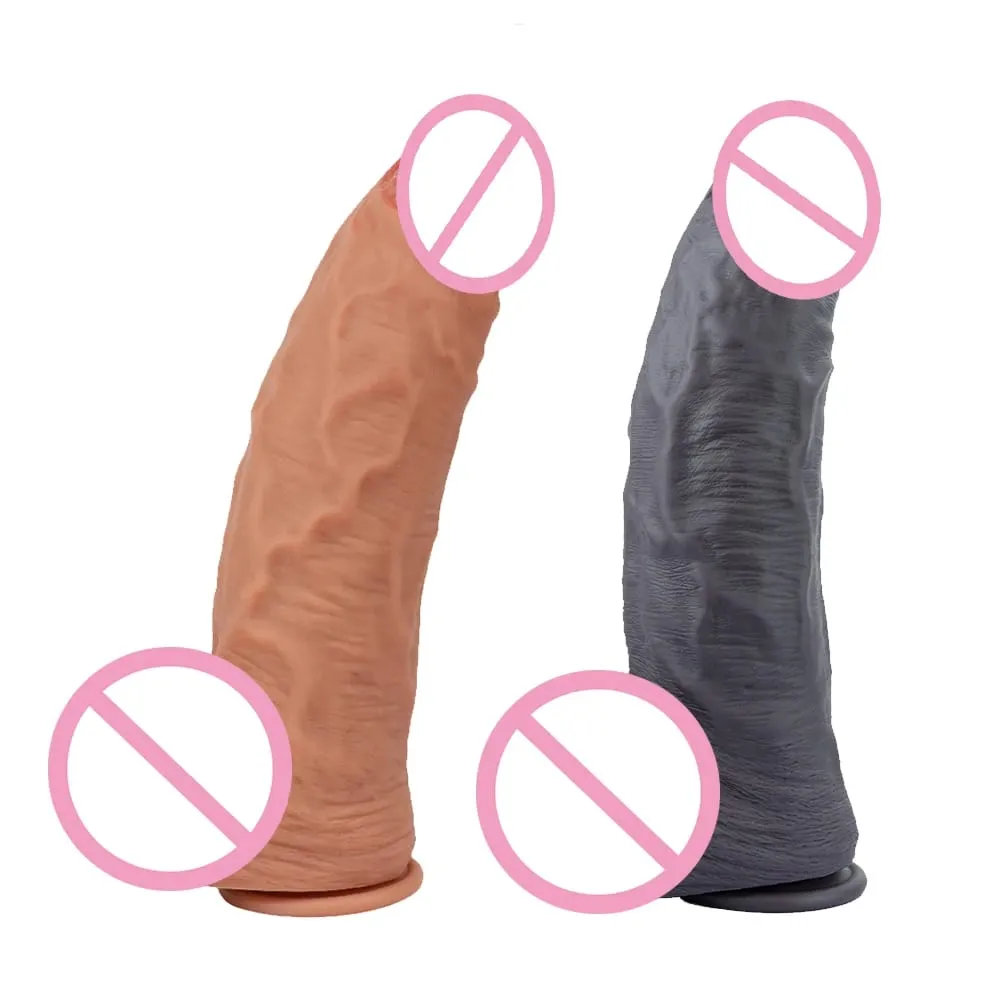 Super duża skóra Dildo Penis masażer prostaty pasek-on silikonowy realistyczny korek analny Masturbator seksowne dorosłe ogromne wibratory Sex zabawki — image 1