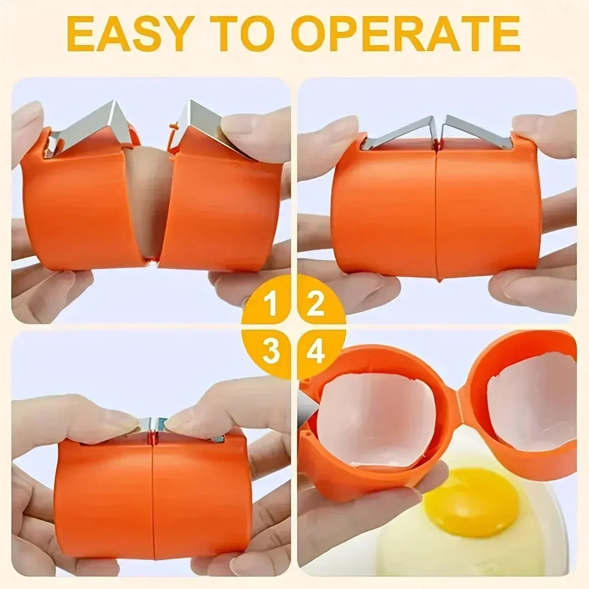 1/3pcs-Nuovo Apriscatole per guscio d'uovo Presse separatore per guscio d'uovo Apriscatole portatili da cucina Frantoio per guscio d'uovo portatile per uso domestico — image 2