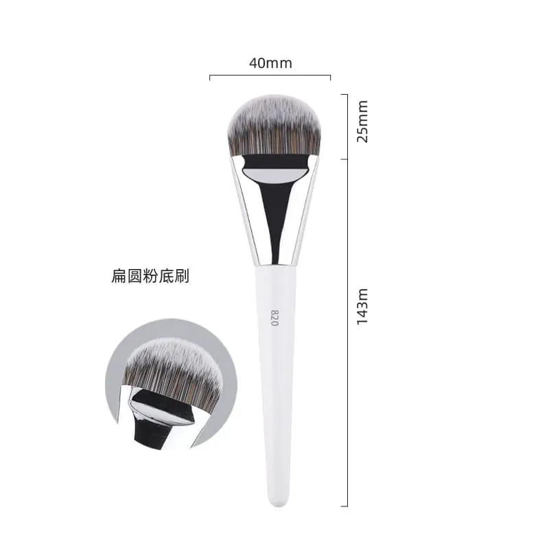 1pc Weiß Pulver Make-Up Pinsel 3D Flüssige Foundation Basis Make-up Pinsel Lidschatten blending Detail Gesicht Auge Concealer schönheit werkzeug — image 4