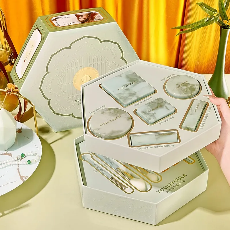 Set Solekan Angin Segar Pesona Purba Set Lengkap Kosmetik Kotak Hadiah Solekan Gaya Cina Hadiah Percutian dengan Set Berus Solek — image 2