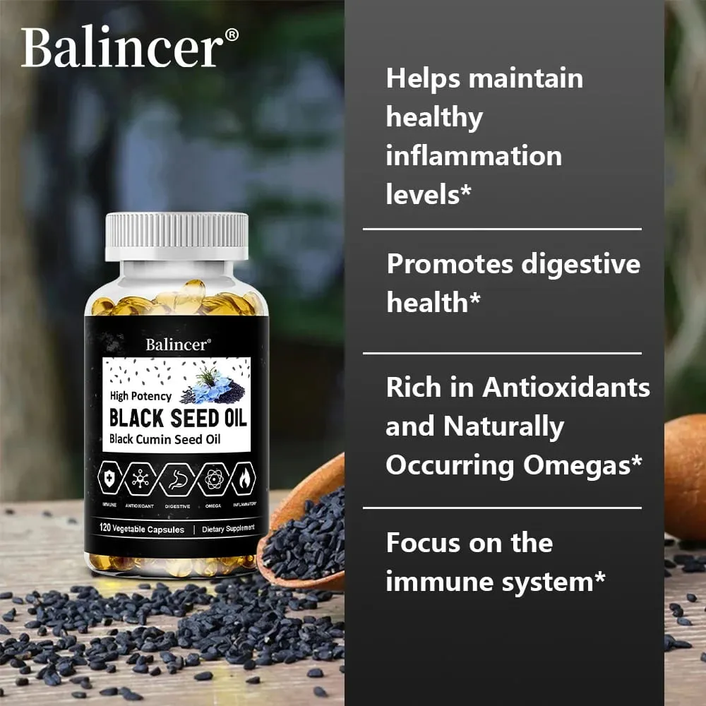 Organic Black Cumin Seed Oil Capsules 500mg Supports Immunity Joint Hair & Skin Health Joint Flexibility & Digestion — image 4
