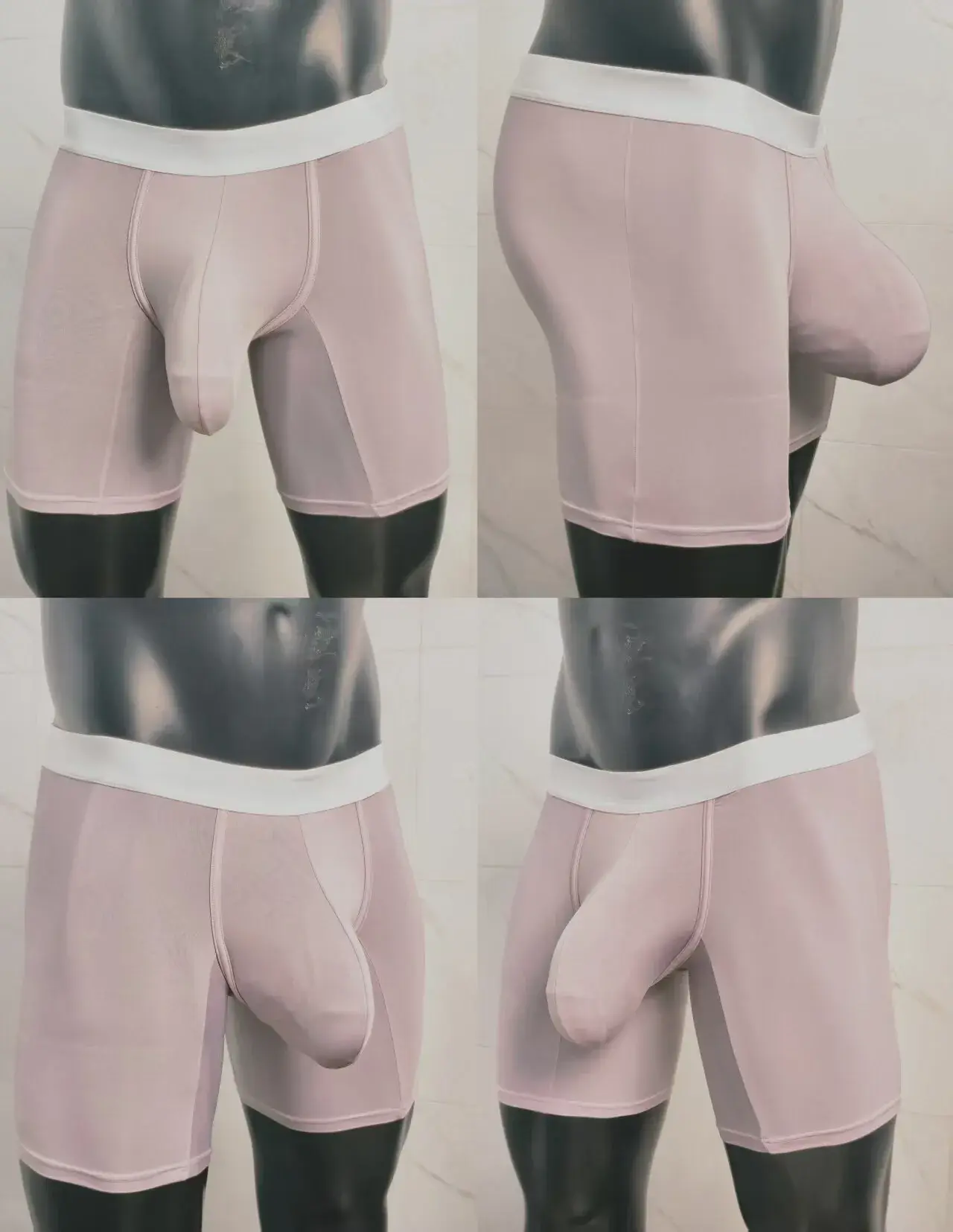 Herren-Boxershorts aus Eisseide, tiefer U-Konvexbeutel, atmungsaktiv, kühl, schnell trocknend, Sport-Laufunterwäsche, Anti-Scheuern, nahtlose Unterhose — image 24