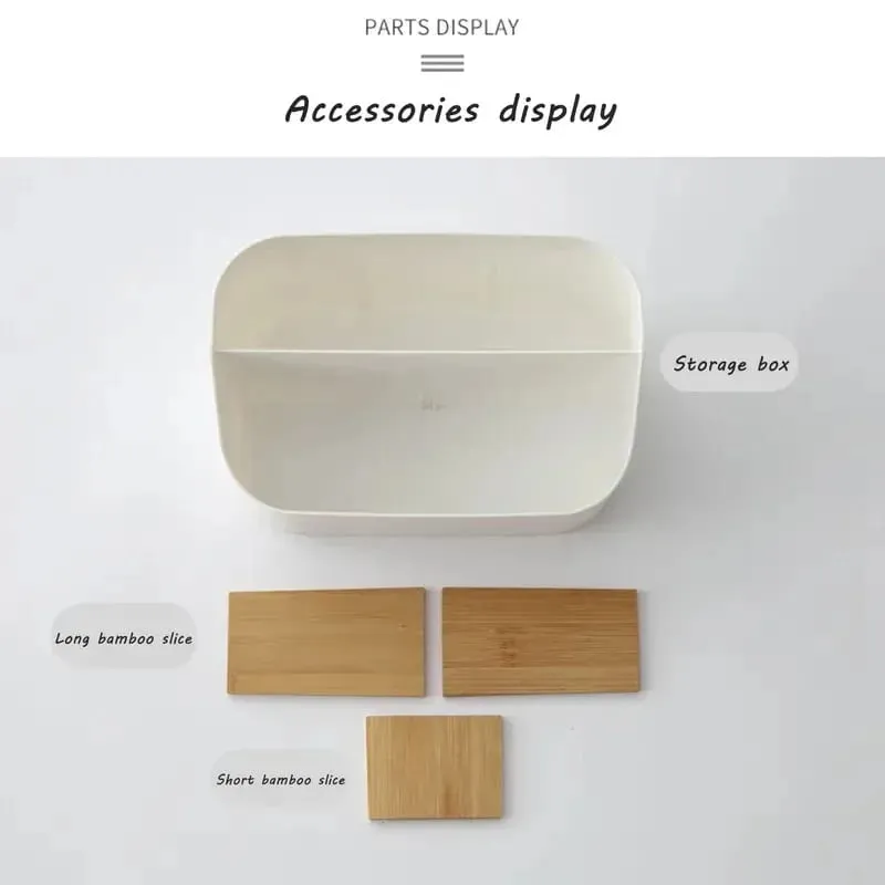 Desktop Opbevaringsboks Makeup Børster Holder med aftagelig skillevæg Comestic Tools Læbestift Beauty Tools Papir Opbevaringsboks — image 6