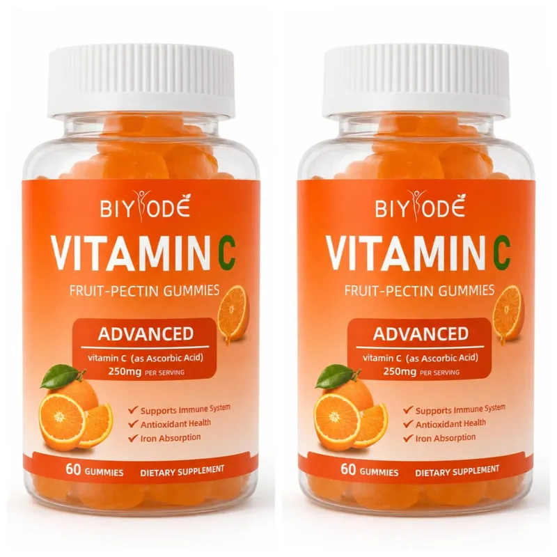 Vitamin C Gummies 250mg with Vitamins A and E Orange Fruit Pectin Chewables 60 Count Daily Nutrition for Adults Men & Women — image 8