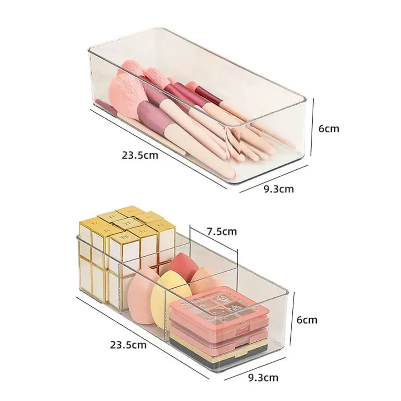 Akryl Kosmetik Opbevaringsboks til læbestift Makeup Børster Lagdelt Opbevaring Bordskuffe Comestic Tools Makeup Puff Opbevaringsboks
