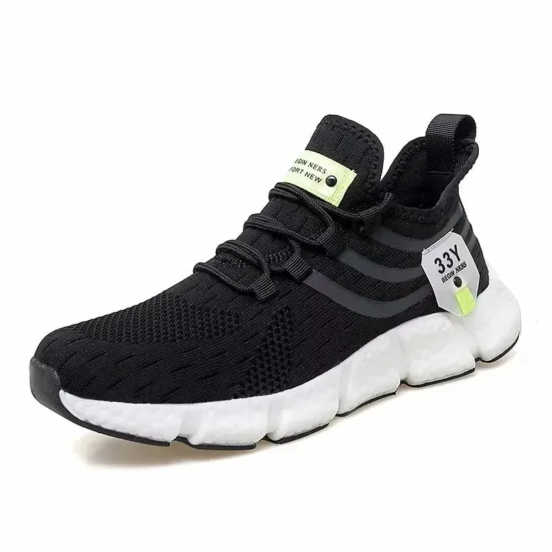 Men's Running Shoes High-quality Lightweight Mesh Design Breathable Comfortable Anti Slip Sole Track Field Running Lace Up Shoes — image 12