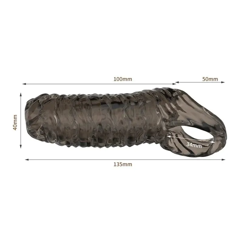 Zachte TPE Cockring Penis Mouwen Testis Scrotum Terughoudendheid Koppels Flirten Volwassen Spelletjes Speeltjes voor Mannen Vertraging Ejaculatie — image 4