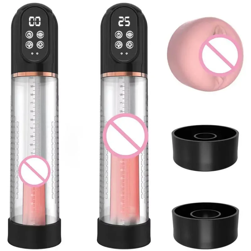 Pompa elettrica per il pene IPX7 Aspirazione impermeabile Estensore del pene Dick Enlarger Vuoto Ingrandimento del pene Masturbatore per gli uomini Giocattoli del sesso — image 1