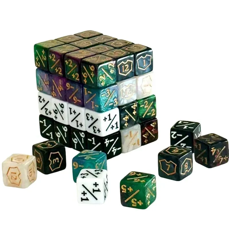 16 mm 6 seitliche Würfelzähler + 1–1 Kinderspielzeug zum Zählen für MTG The Gathering Card Gaming Token Treuegeschenk 10 Stück/Beutel — image 2