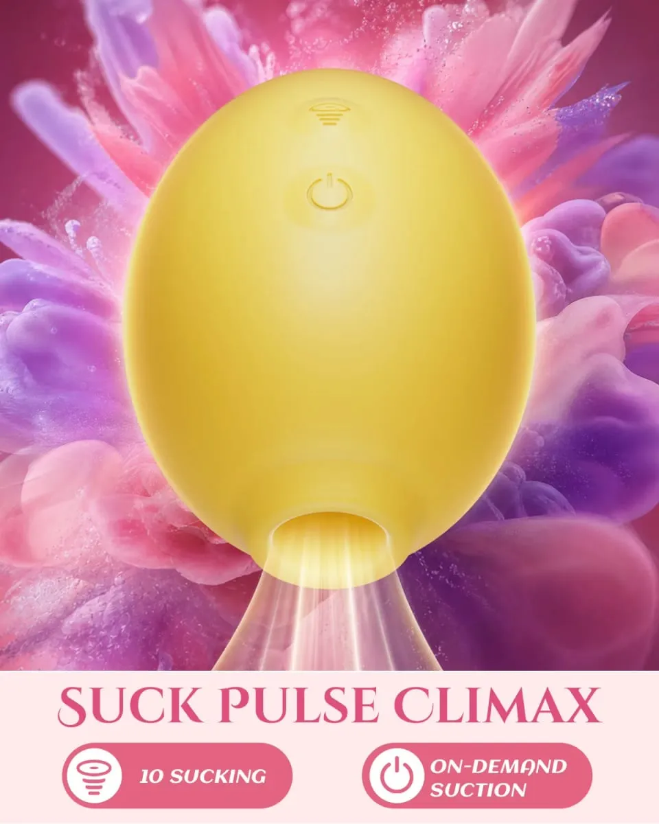 Stimolatore clitorideo vibratore succhiatore al limone con 10 modalità di suzione Ventosa clitoridea in silicone Giocattolo sessuale per coppie da donna 18+ — image 3