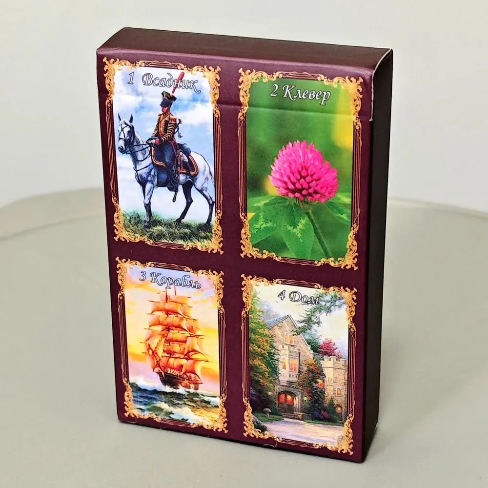 9*6cm in Russische taal klassieke realistische Lenormand-dek 40 stuks middeleeuwse klassiekers Lenormand-kaarten — image 4