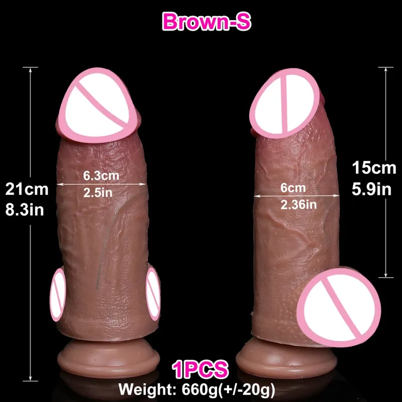 Morbido realistico enorme dildo spesso sensazione di pelle ventosa in silicone pene grande giocattolo del sesso anale per donna uomo coppie masturbazione cazzo — image 10