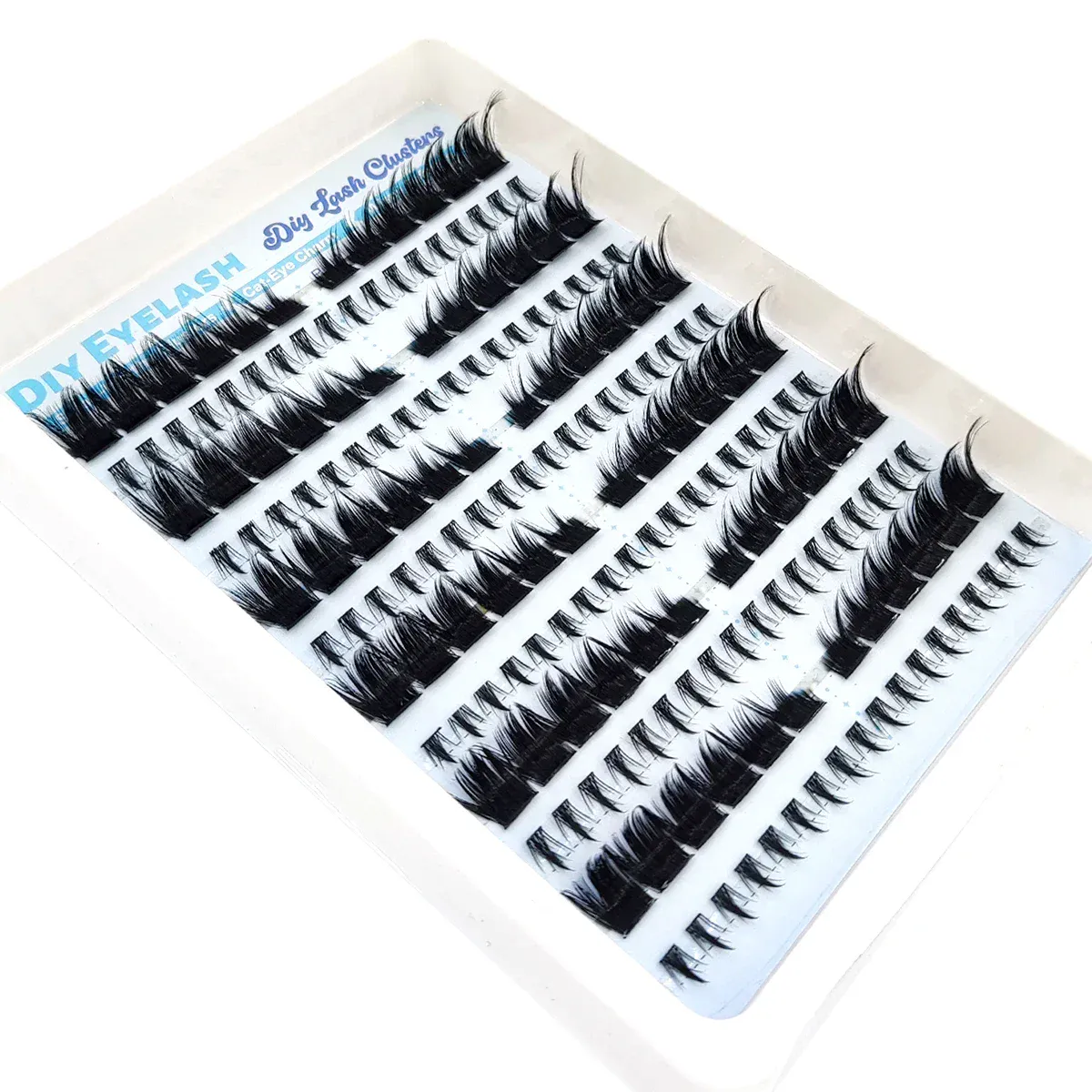 new dramatic diagonal fly eyelash cluster eyelash extension bottom eyelash artificial mink strip single eyelash cat eye — image 2