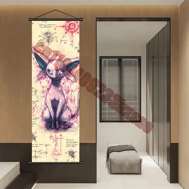 Poster Pokemon Cetakan Anime Dinding Karya Seni Gengar Gambar Lukisan Charizard Kanvas Skrol Gantung Pikachu Hiasan Bilik Rumah — image 17