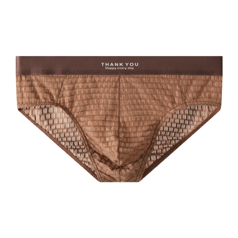 โปร่งใสตาข่ายชุดชั้นในชาย Ultra Thin Sheer กางเกงกางเกงระบายอากาศถุงน่องกางเกงนุ่มชุดชั้นใน Low Rise Knicker