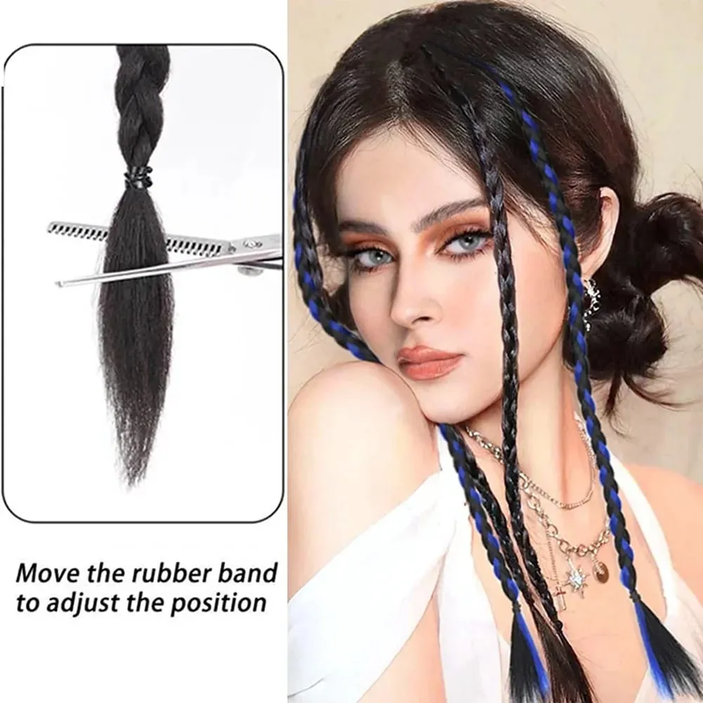สังเคราะห์ 2pcs Braid วิกผม Strong BB คลิป Y2k เครื่องเทศสาวมวย Braid หางม้าน้ำหนักเบากล่อง Braid หางม้าชิ้นสำหรับสตรี — image 5