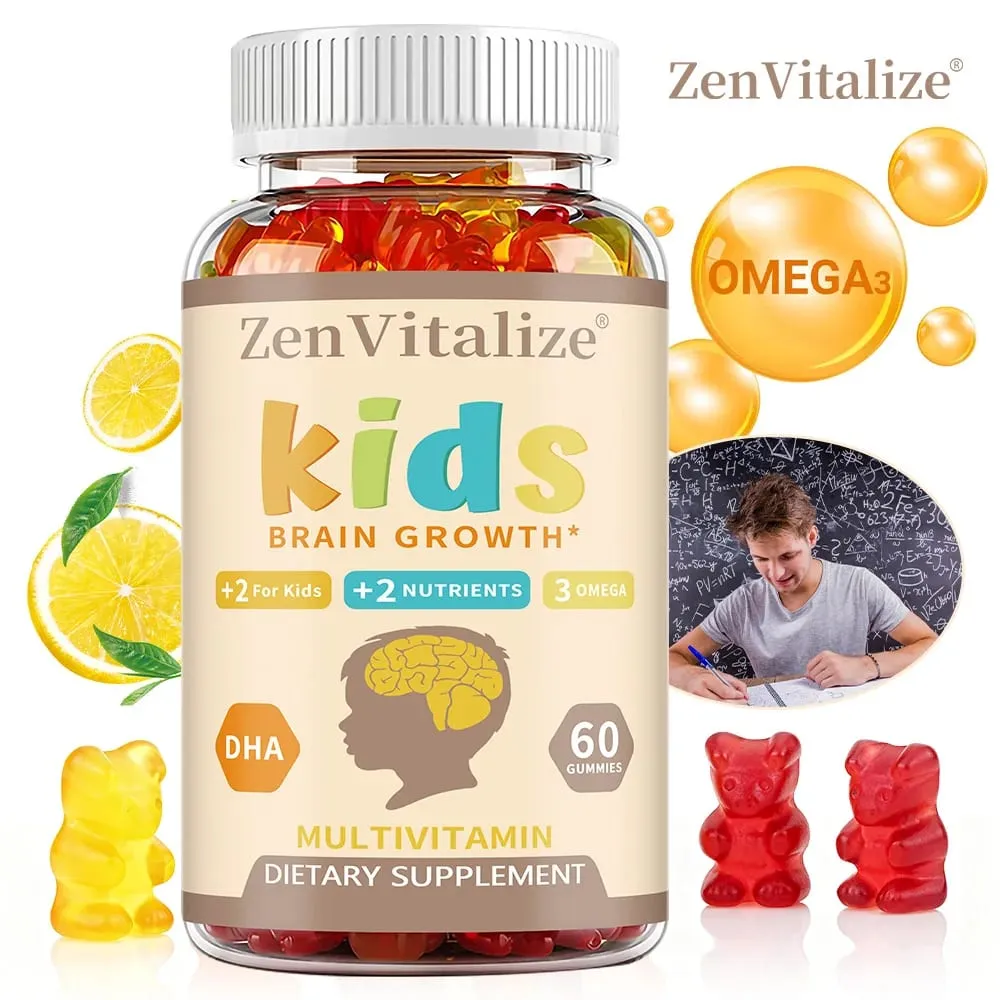 Gummi til børns hjerneudvikling - med Omega 3 DHA fremmer børns hjernesundhedshukommelse og immunforsvar — image 1