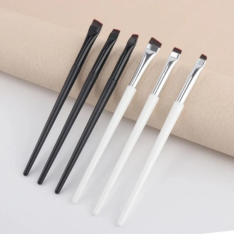 Set di pennelli per trucco eyeliner a lama da 1/3 pezzi Pennelli per sopracciglia piatti ultra sottili ad angolo fine sotto gli occhi Posiziona il pennello per dettagli precisi — image 4