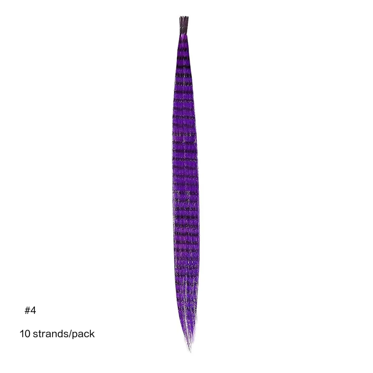 Extensions de cheveux synthétiques colorées I Tip, 10 racines/paquet, postiche 16 pouces, accessoires capillaires pour femmes et filles, utilisation quotidienne en fête — image 11