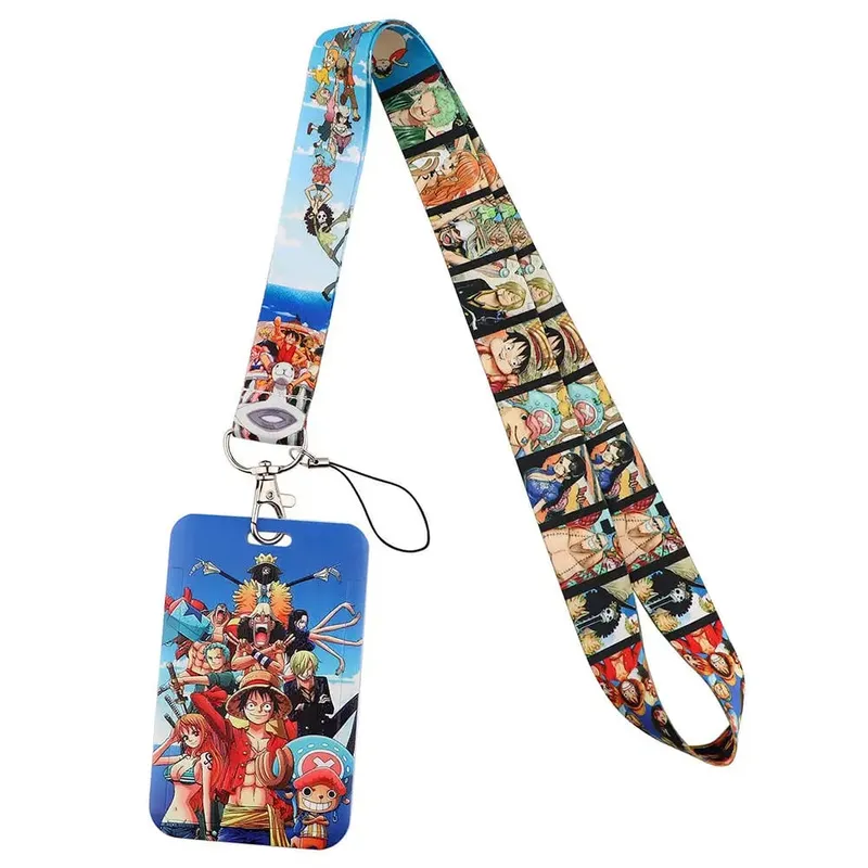 Pemegang Tauliah Rantai Kunci Lanyard Leher Untuk Pemegang Kad Kredit Pas Kad Akses Aksesori Anime Cosplay