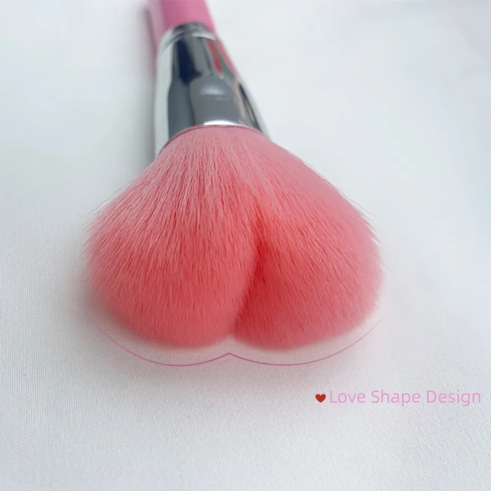 แปรงแต่งหน้า Blusher แปรง Love Shape Loose Powder แปรง Super Soft Fiber ขนสัตว์ Dot Blush แปรงเครื่องสำอางค์ความงาม Make up Tools — image 2