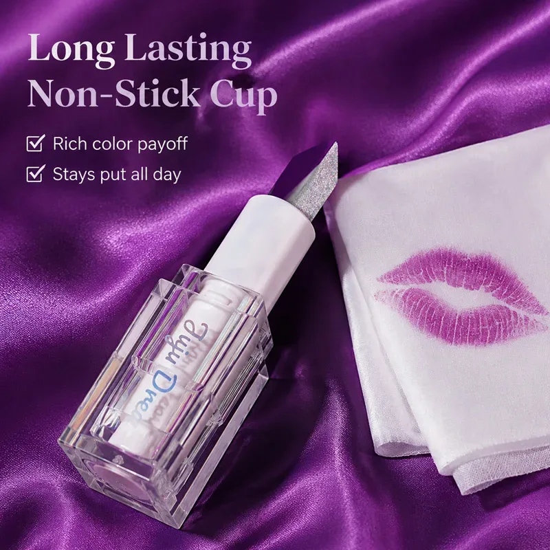 Dual-Color Gradient Mermaid Lipstick Shimmer Shiny Purple Moisturizing — image 5