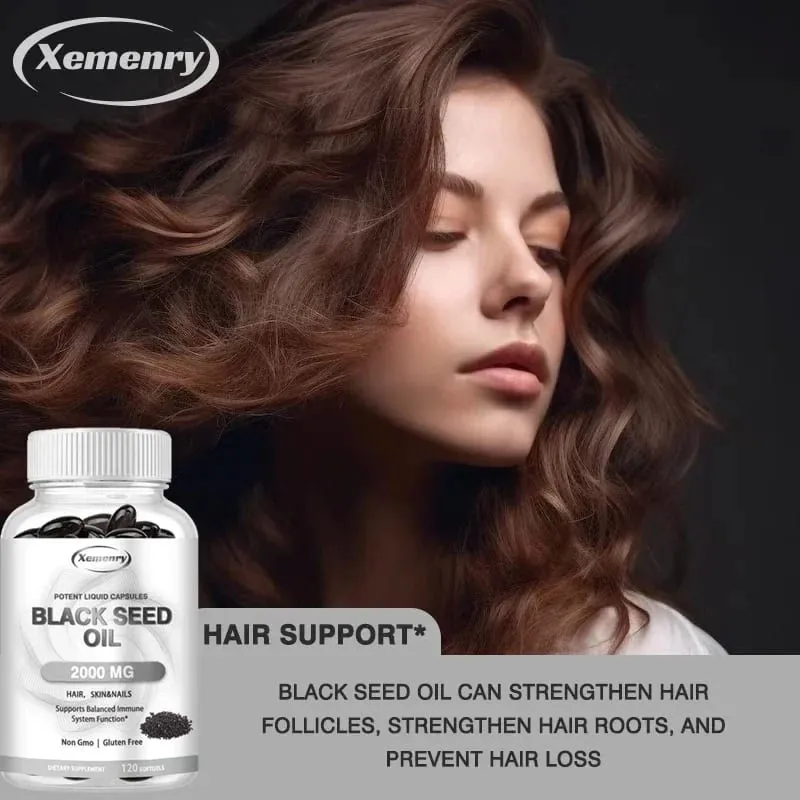 Vegan Black Seed Oil Capsules - Pure Cold Pressed - Black Cumin Seed Oil Capsules Non-GMO Vegan Black Seed Oil Supplement — image 4