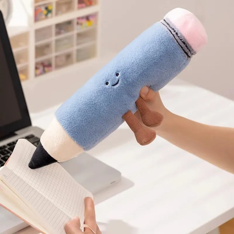 Kawaii Briefpapier Rohstoff Plüsch Spielzeug Gefüllte Humanoiden Herrscher Buch Bleistift Spitzer Radiergummi Kissen Dekoration Geschenk — image 5