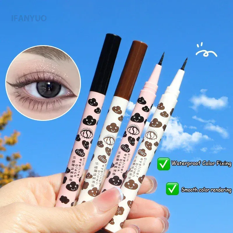 Ultracienki naturalny matowy eyeliner w płynie wodoodporny szybkoschnący dolny jedwabnik do rzęs długopis wysoki pigment gładki narzędzie do makijażu oczu — image 3