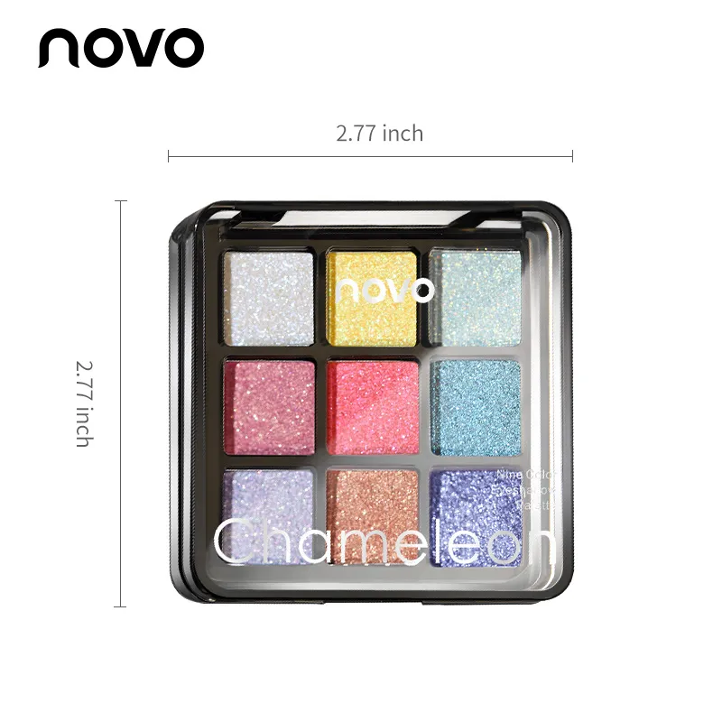 Yunyi Chameleon Devítibarevný disk s očními stíny Polarizovaný blikač Perleťový oční stín Vícebarevný barevný make-up — image 6