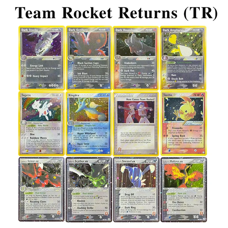 Proxykort Team Rocket Returns (TR) Rocket's Moltres Rocket's Sneasel Treecko Star Dark Ampharos Azumarill Mudkip Star — image 1