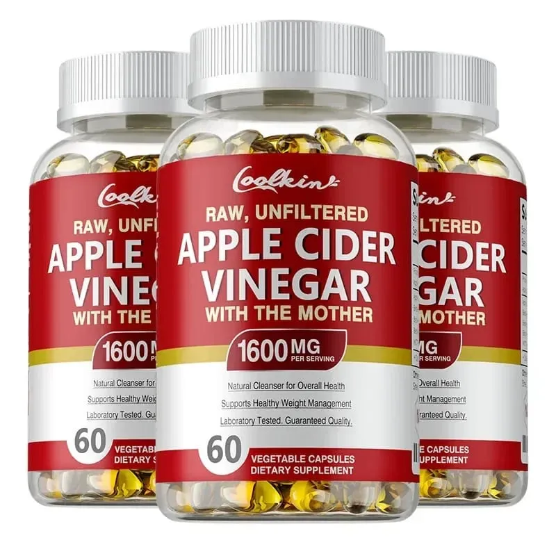 Capsule di aceto di sidro di mele - Integratore di vitamine del gruppo B Controllo del peso Detox Allevia gonfiore e costipazione Fat BurnerSup — image 11