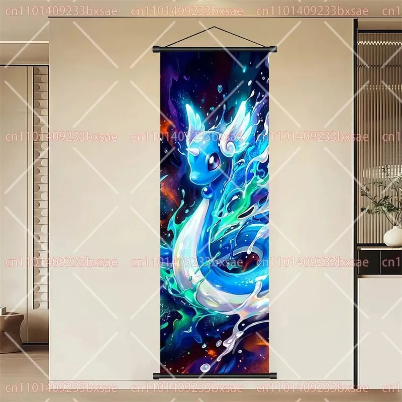 Peinture en rouleau HD de dessin animé Pokémon, Eevee, Pikachu, Suicune, Charizard, Mewtwo, décoration murale de fond, affiche, cadeau pour enfants — image 13