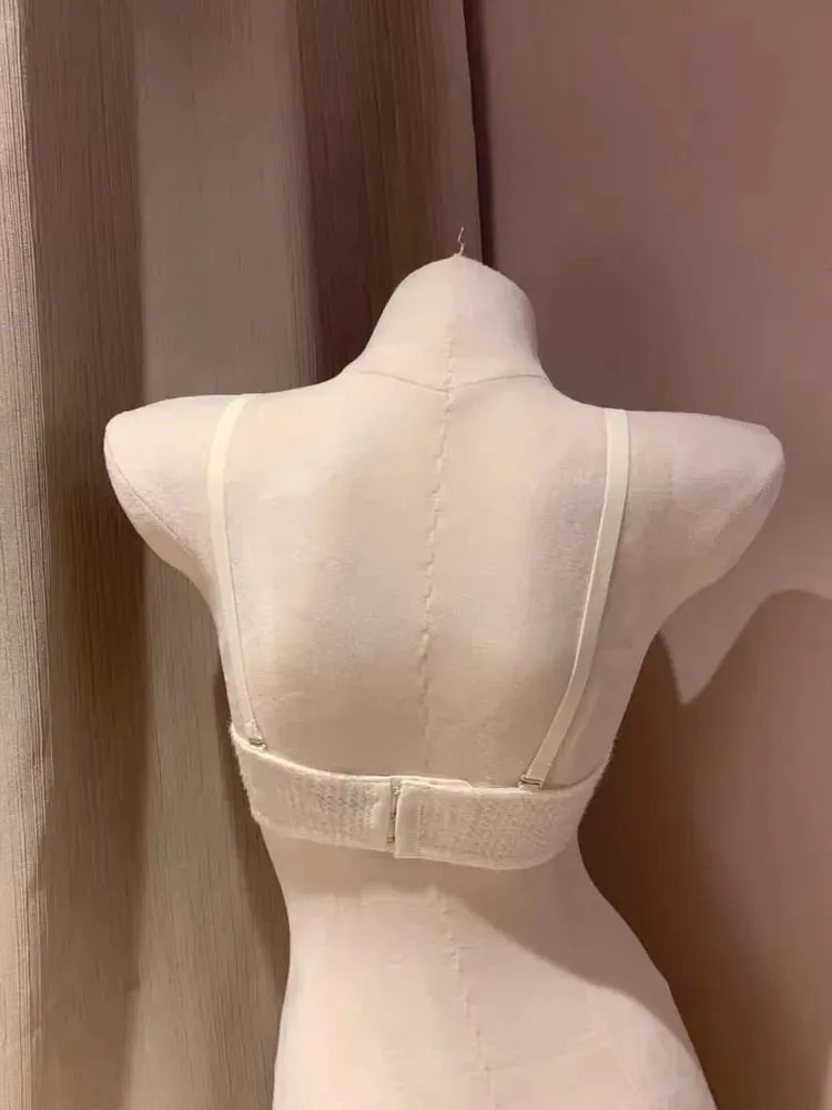 Ensemble de Lingerie en dentelle, soutien-gorge rembourré Non filaire, demi-tasse, petit buste, sous-vêtements Sexy Anti-affaissement pour femmes, toutes saisons, bonnet S-XLAB, nouvelle collection — image 2