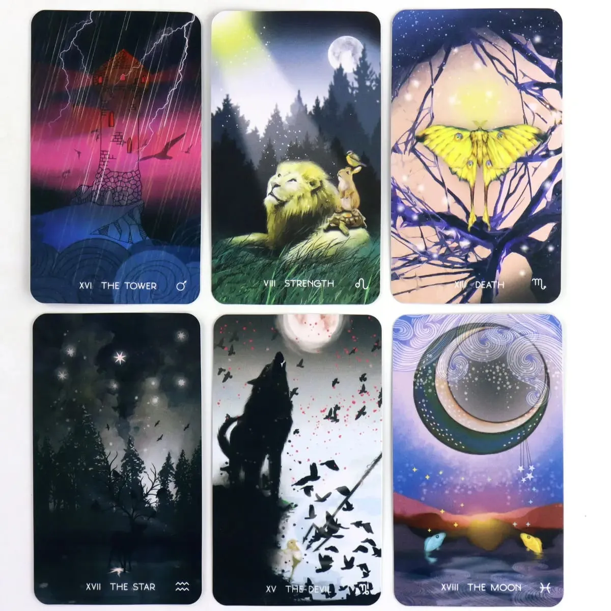 The Meraki Tarot Inspired By The Magic of Nature Animal 79 Pcs Cards Based on Rider Waite System Divination Deck Table Game Toy