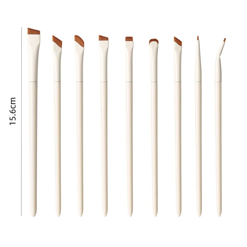 1/3/7/9-teiliges weißes Upgrade-Blade-Eyeliner-Pinsel-Augen-Make-up-Pinsel-Set, ultradünn, feiner Winkel, flacher Augenbrauen-Pinsel für präzise Details — image 2