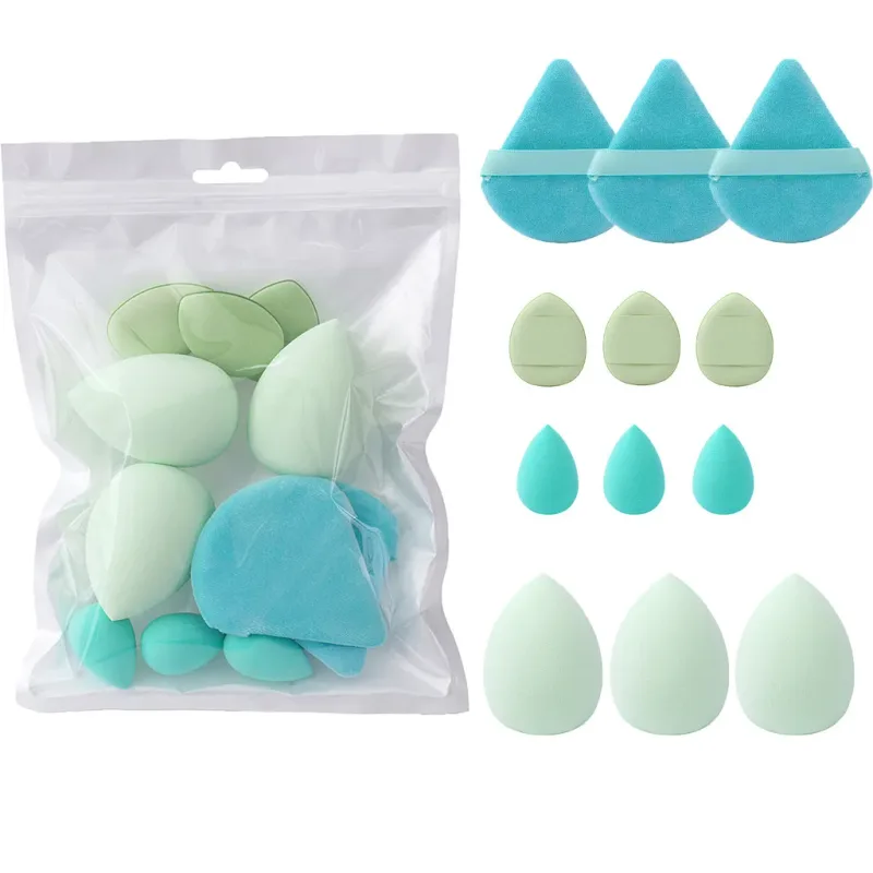Ensemble d'éponges de maquillage douces et polyvalentes, 4Types d'outils de beauté, bouffantes de cosmétiques, sèches et humides, double usage, pour fond de teint, 12 pièces — image 9