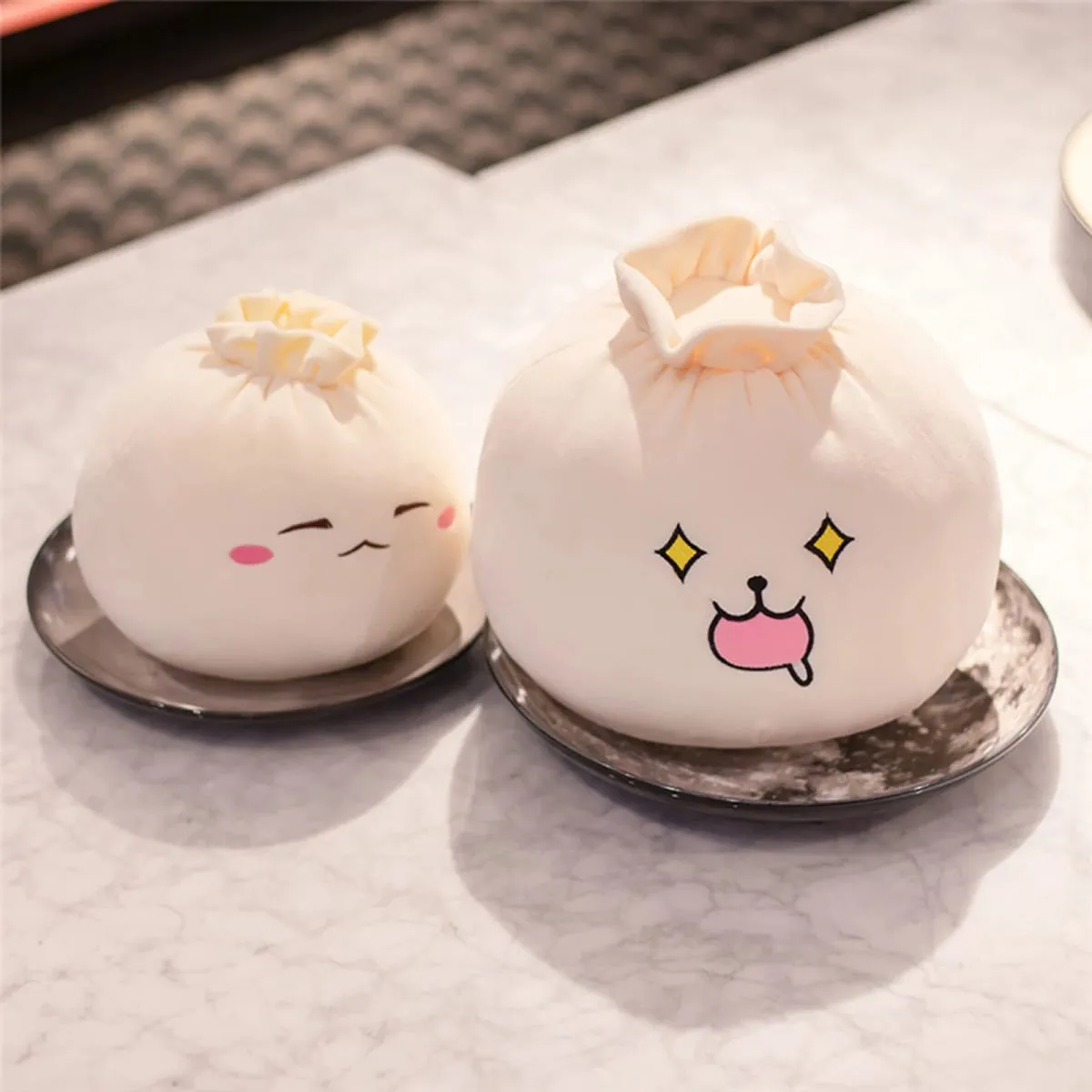 Stuffed Plush Cartoon Dumpling Plush Pillow for Car Room Office Dumpling Plush Pillow Toy Sofa Pillow Soft Back Cushion Ornament — image 5