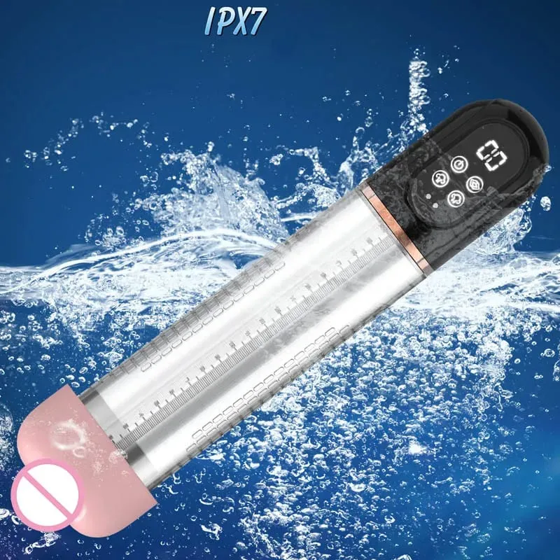 IPX7 Waterproof Electric Penis Pump Suction Penis Extender Dick Enlarger Vacuum Penis Enlargement Masturbator Sex Toys for Men — image 3