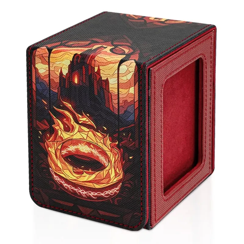 Boîte de jeu de cartes en cuir PU, avec fenêtre d'affichage, peut contenir plus de 100 cartes à Double manches, convient aux cartes TCG